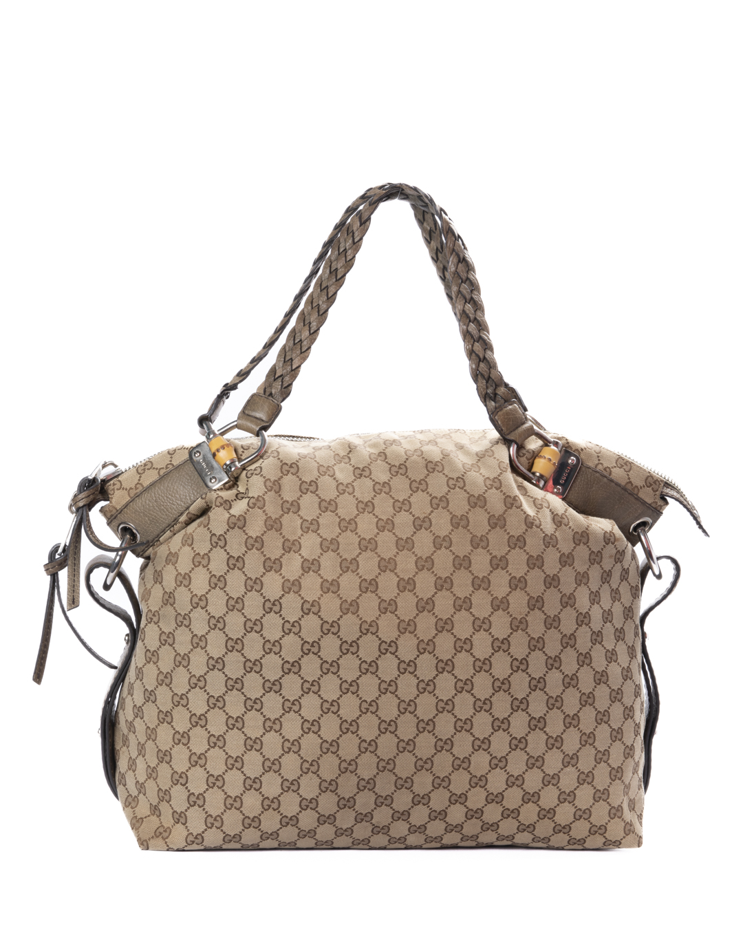 Gucci Sottospalla Bamboo Large GG Supreme Marrone