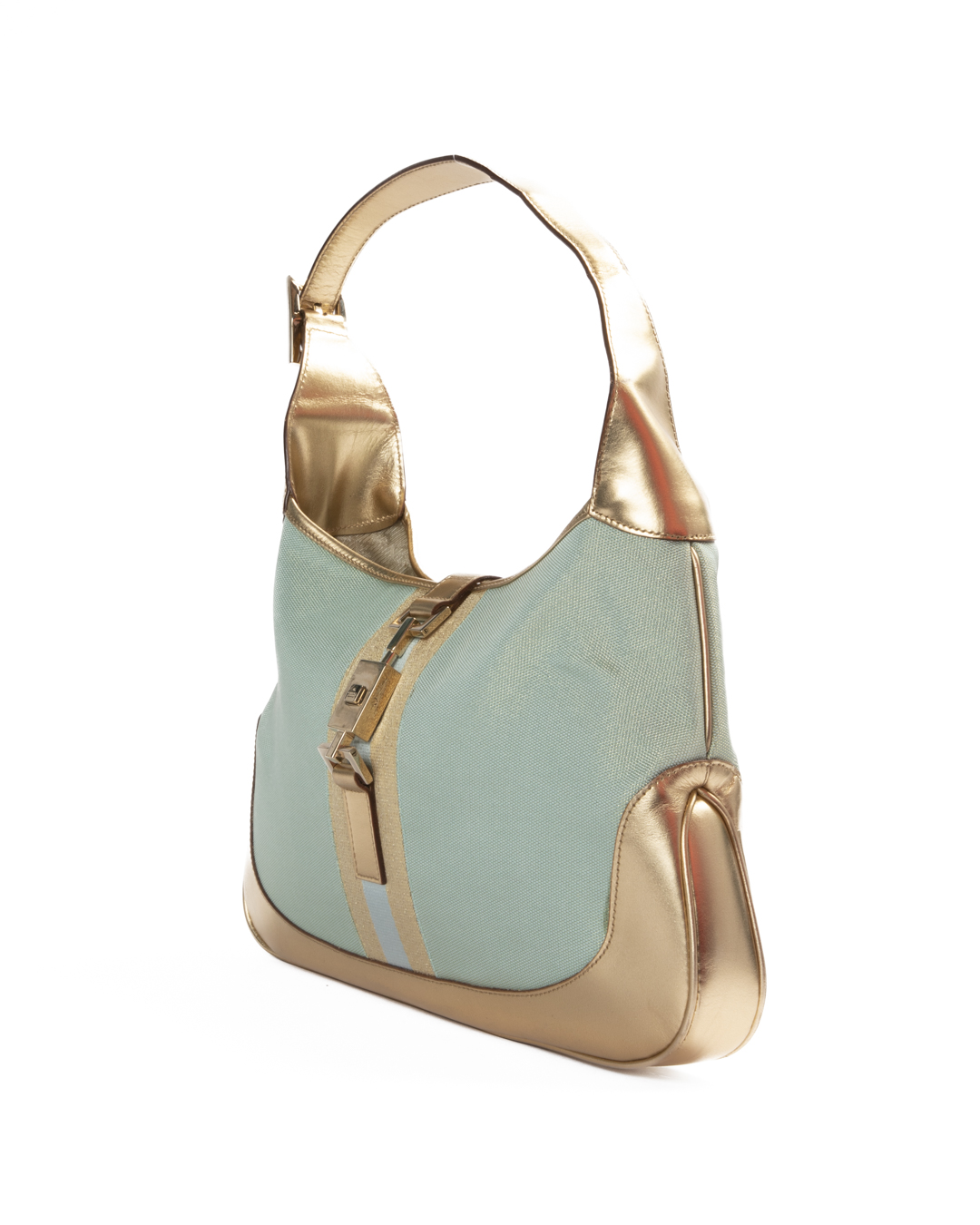 Alternative view of Gucci Jackie Medium Lurex Azzurra Oro
