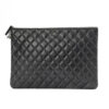 Chanel Clutch Charm Space Trapuntata Large Nera