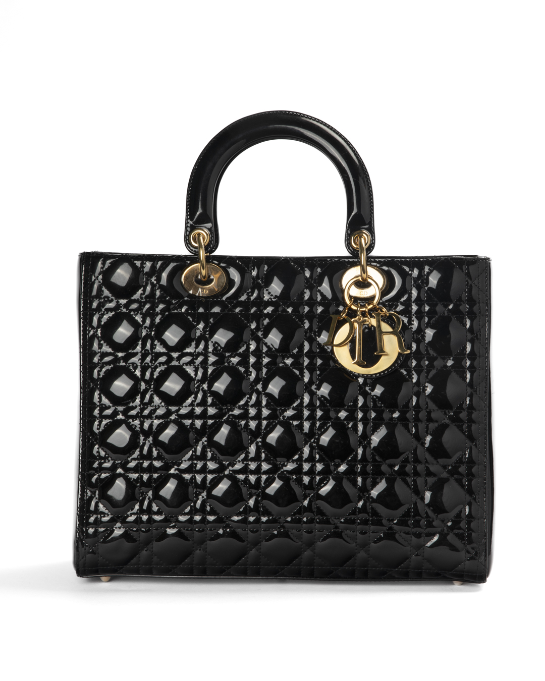 Dior Lady Large Vintage Vernice Nera