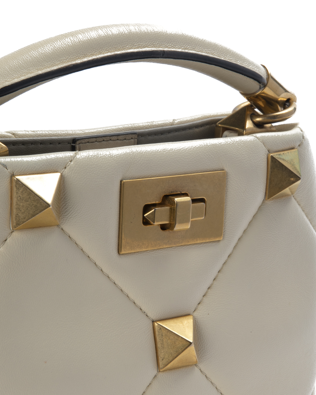 Alternative view of Valentino Roman Stud Bucket Small Crema