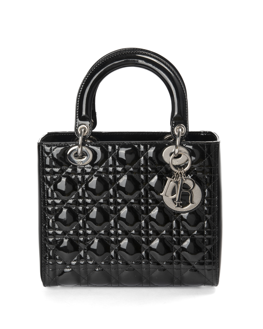 Dior Lady Vintage Medium Cannage Lucida Nera