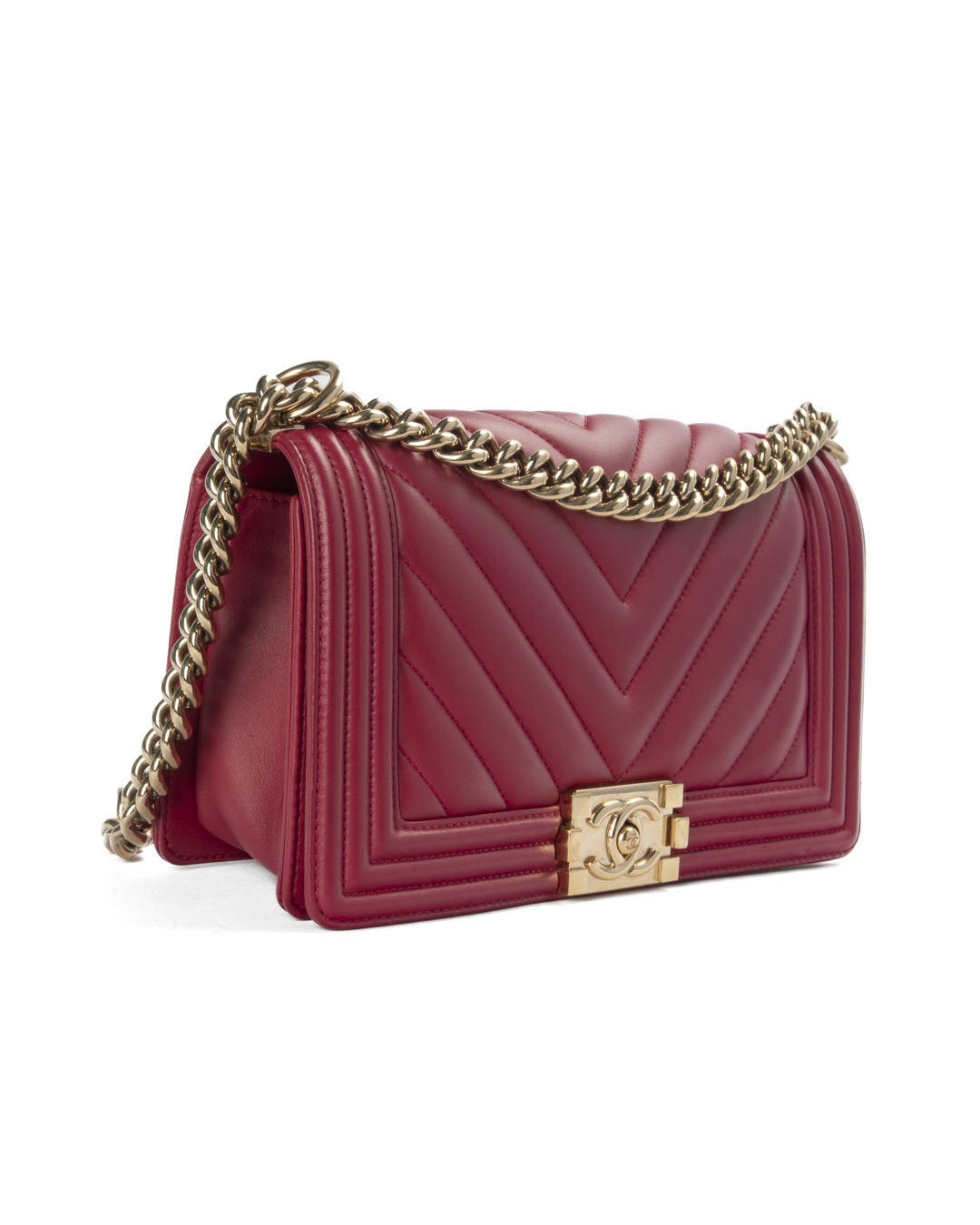 Alternative view of Chanel Boy Medium Chevron Fucsia