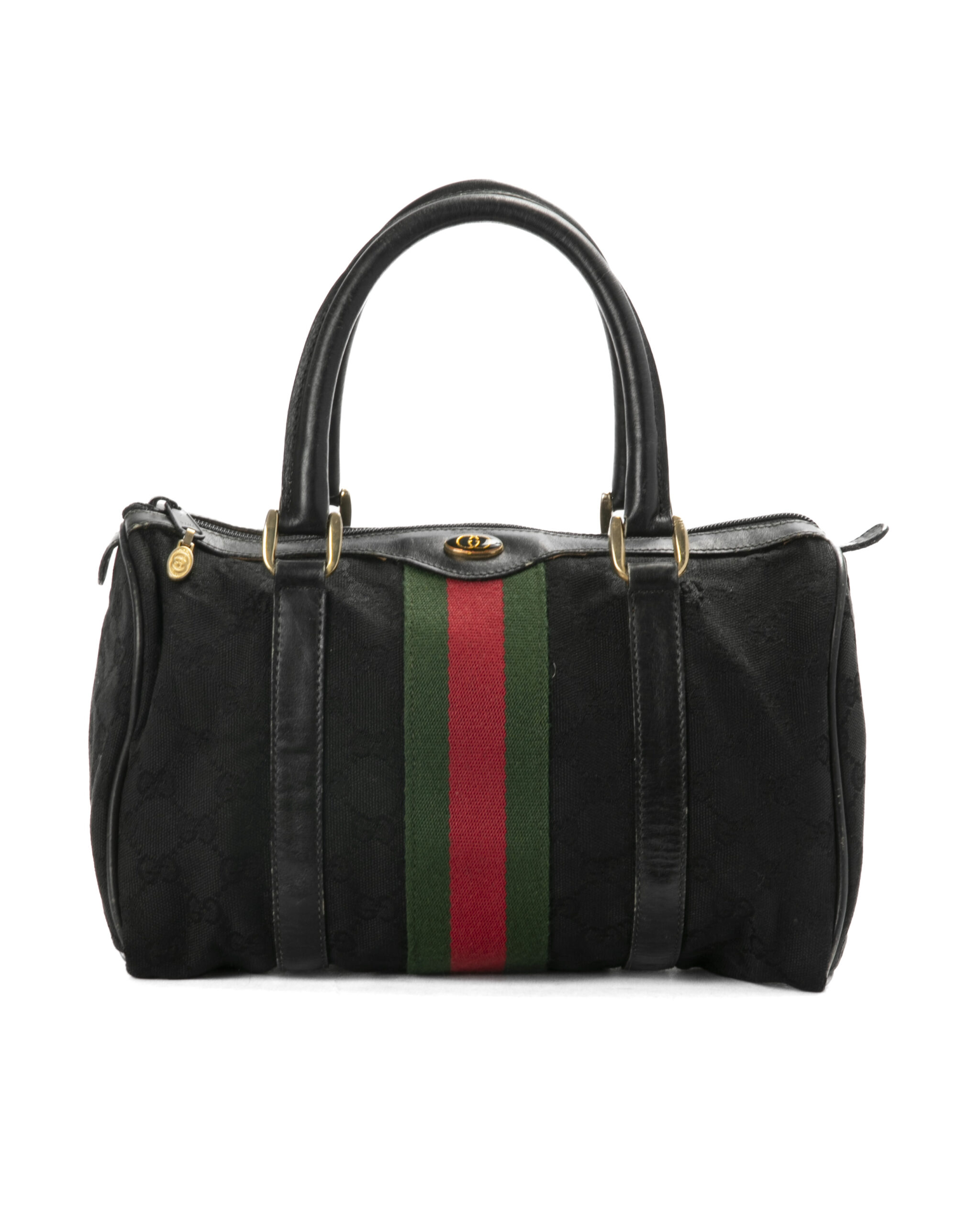 Gucci Boston Web Vintage Small GG Supreme Nero