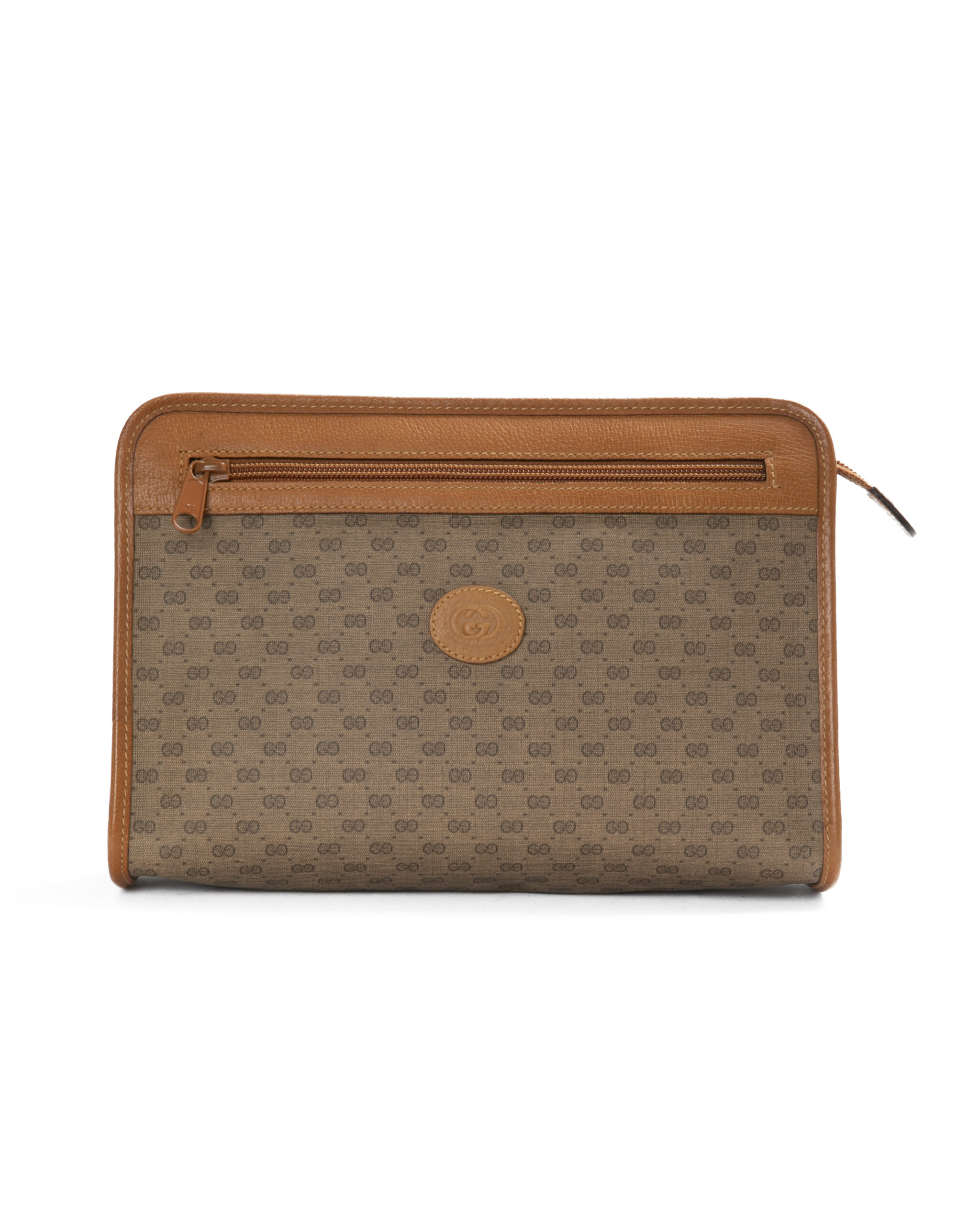 Gucci Clutch Vintage Small GG Microguccissima Marrone
