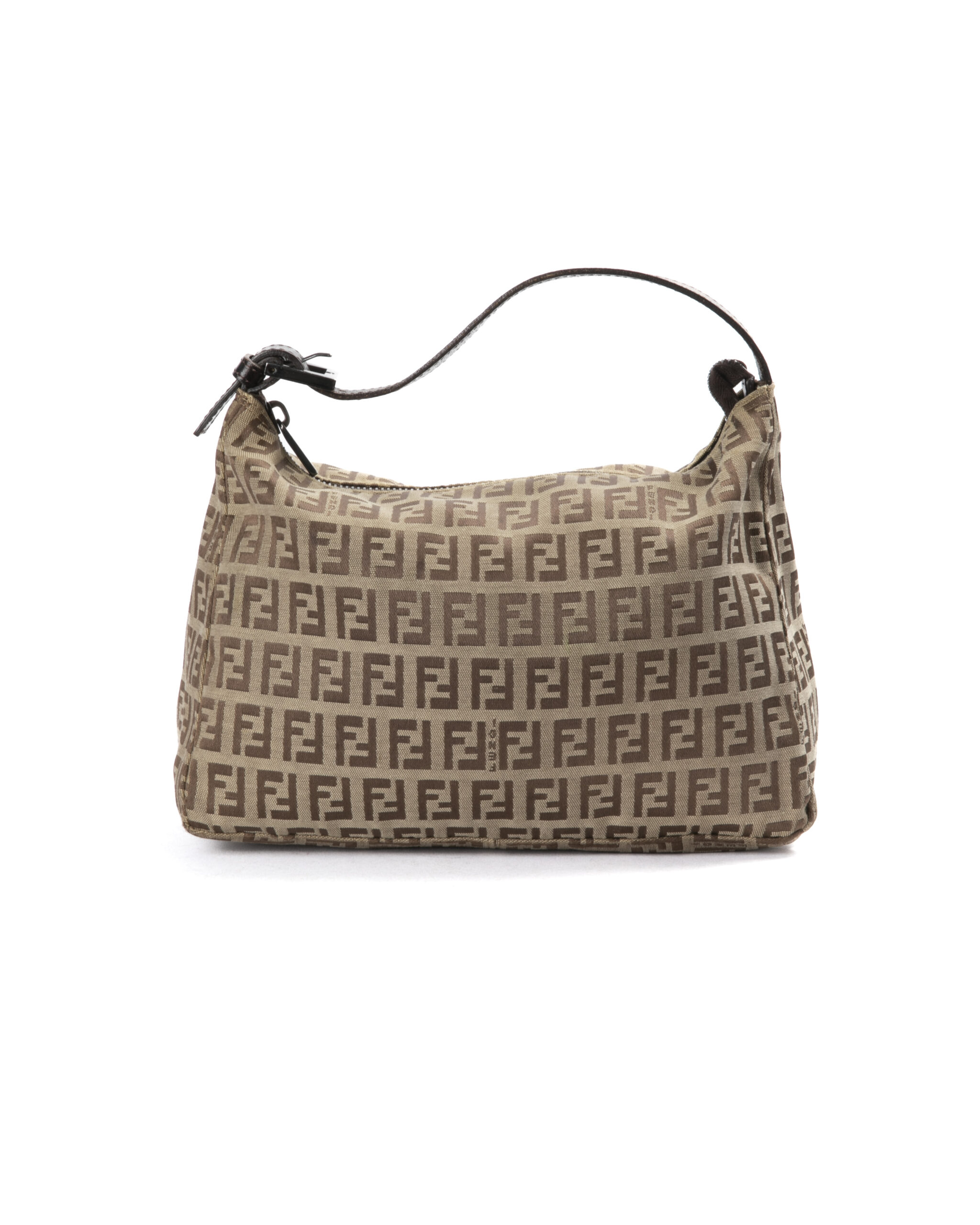 Fendi Pochette Small FF Logomania Marrone