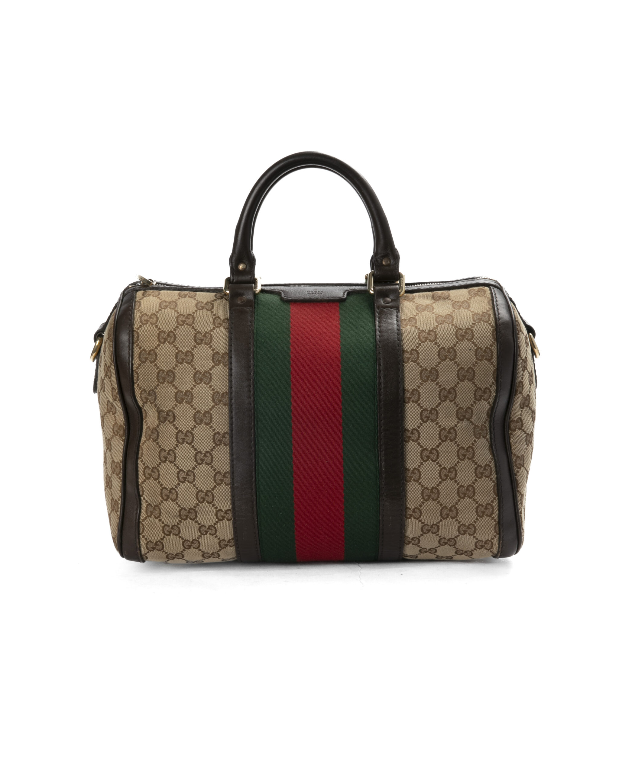 Gucci Boston Web Medium GG Supreme Marrone