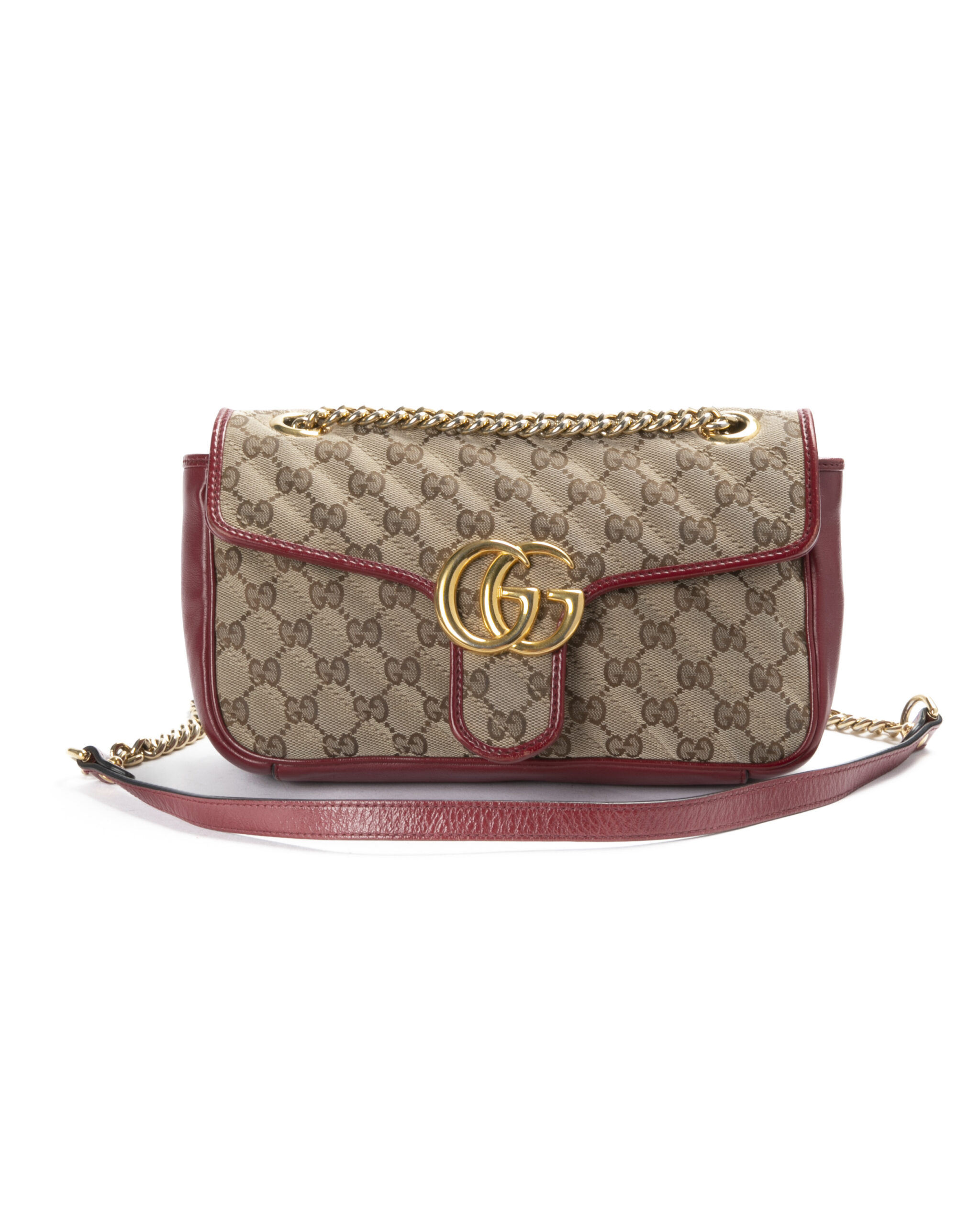 Gucci Marmont 26 GG Supreme Denim Bordeaux