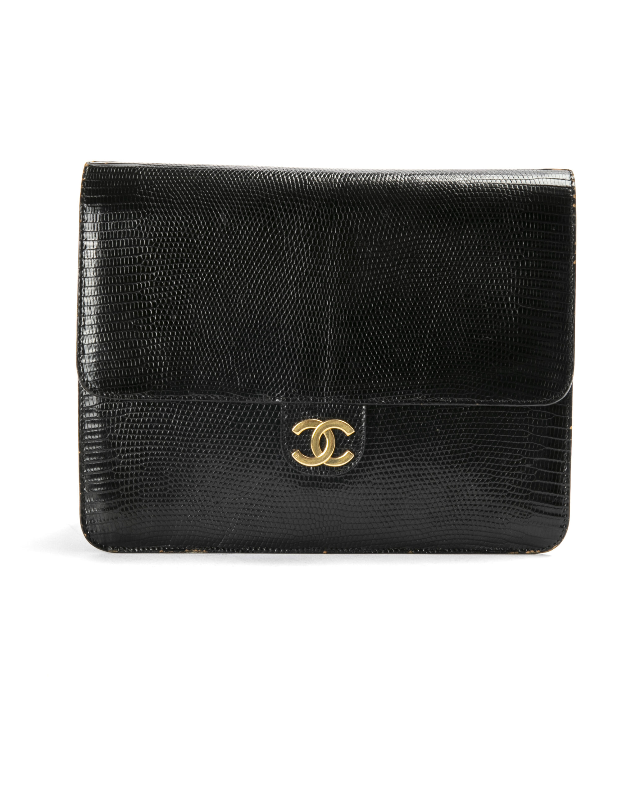 Chanel Timeless Vintage Square Lucertola Nera
