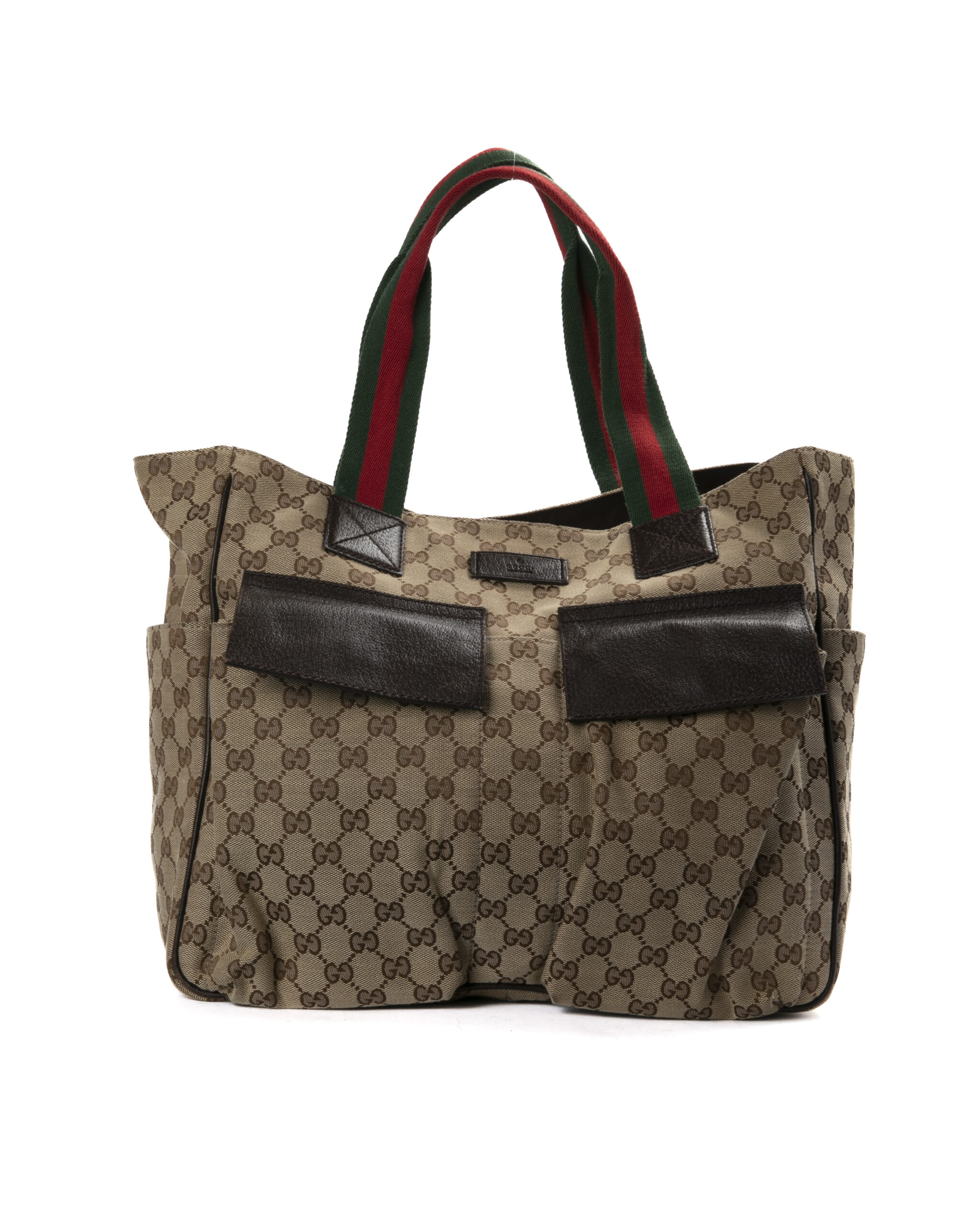 Gucci Shopper Large Web GG Supreme Marrone