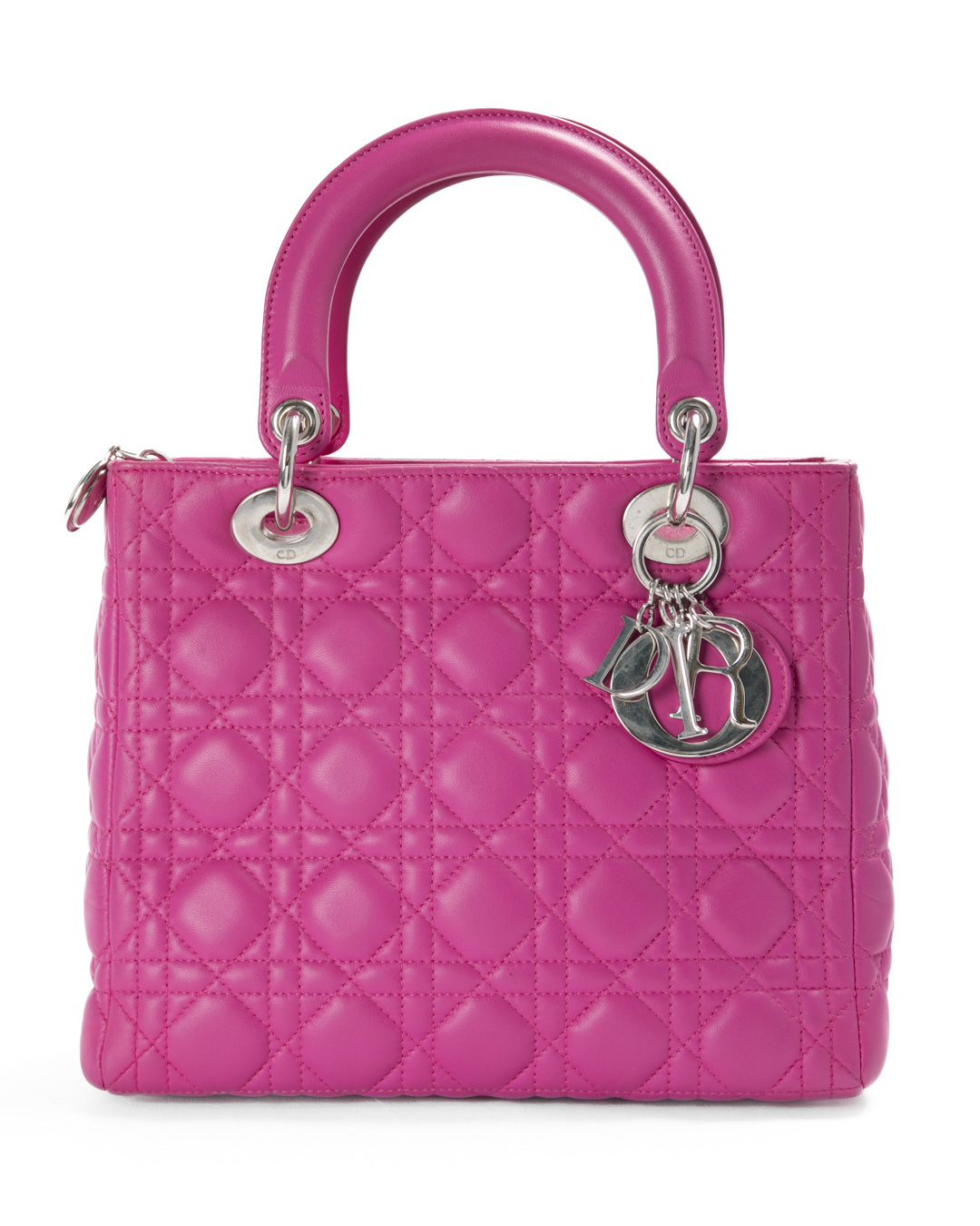 Dior Lady Medium Vintage Cannage Fucsia