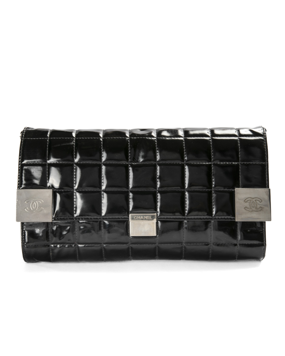 Chanel Pochette Chocolate Bar Vernice Nera