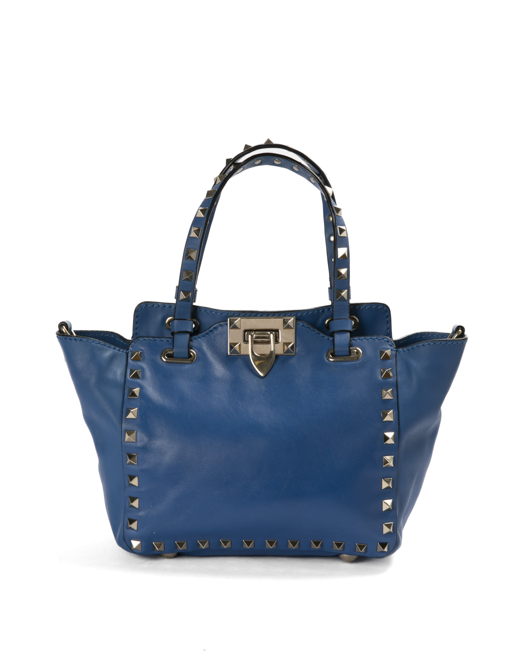 Valentino Rockstud Shopper Small Blu