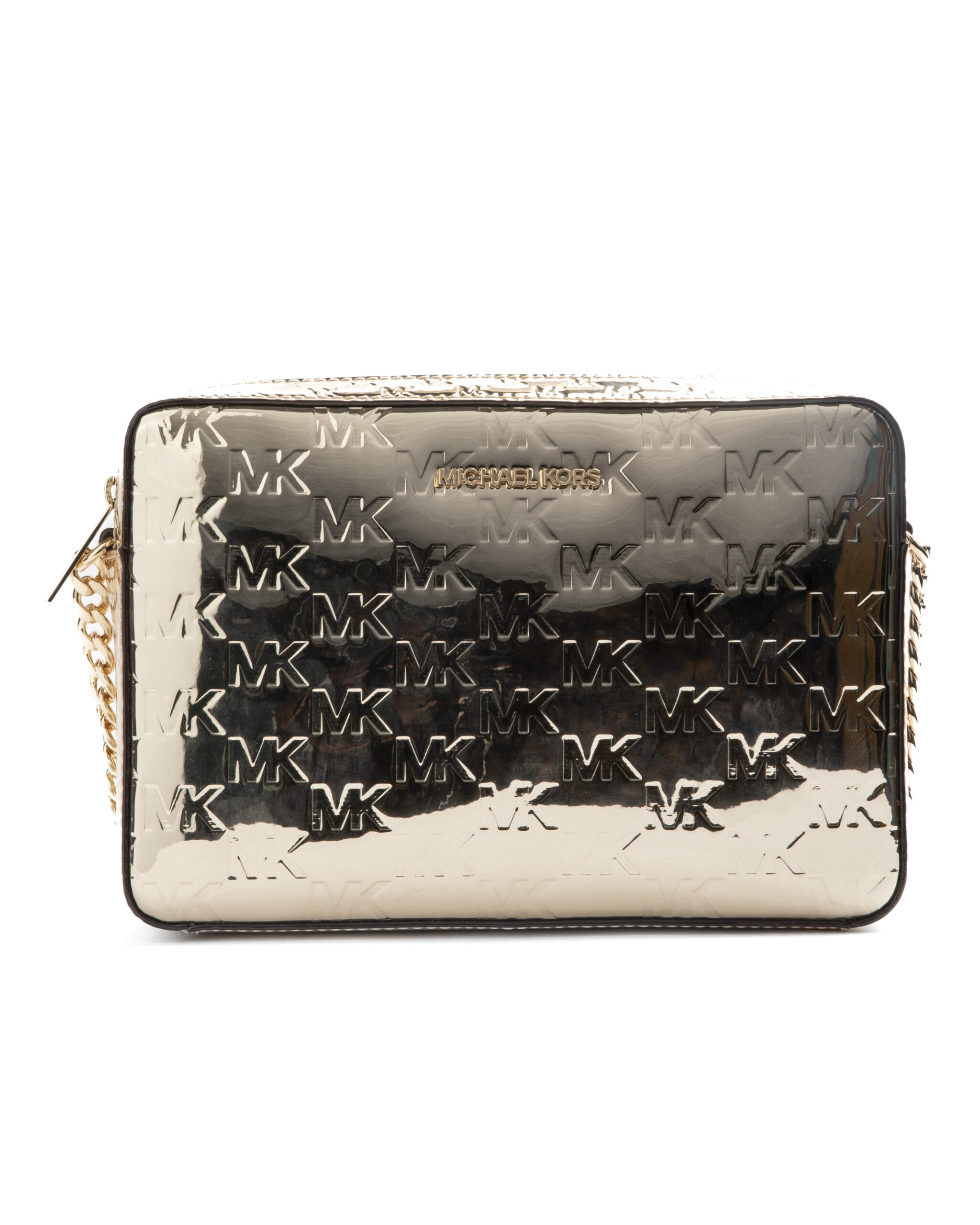 Michael Kors Camera Bag Square Medium Vernice Oro