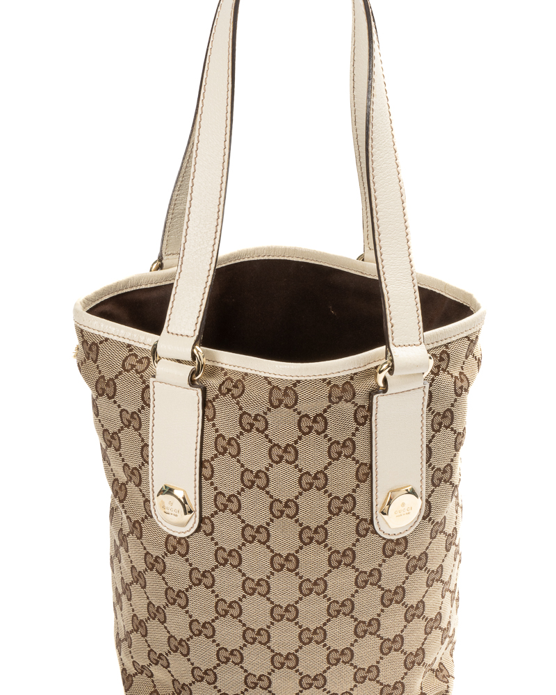 Alternative view of Gucci Tote Vertical GG Supreme Bianca