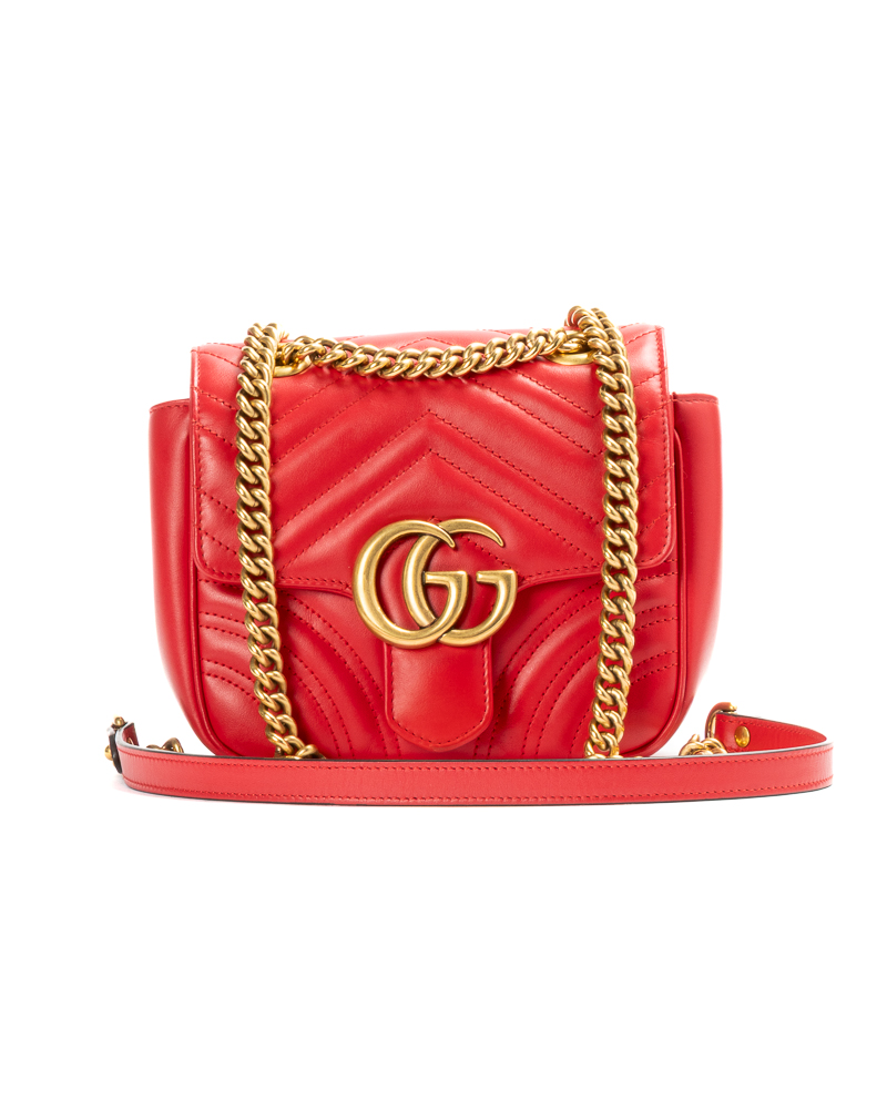 Gucci Square Small GG Marmont Matelassè Rossa