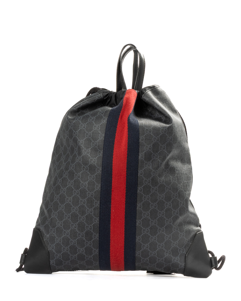 Gucci Sacca Medium Web GG Supreme Blu