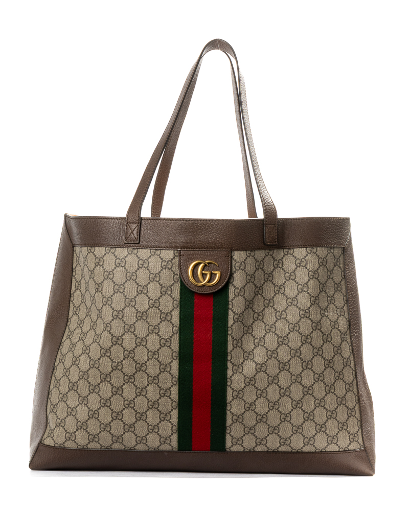Gucci Shopper Ophidia Web Large GG Supreme Marrone