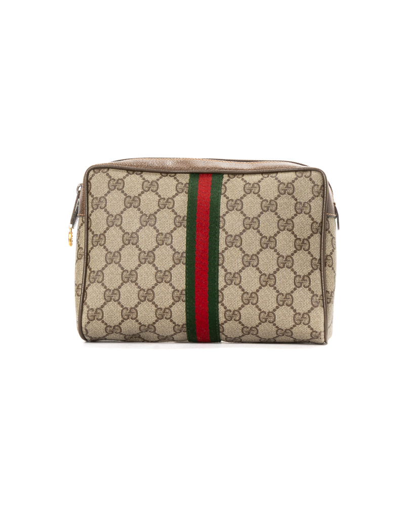 Gucci Clutch Vintage GG Supreme Marrone