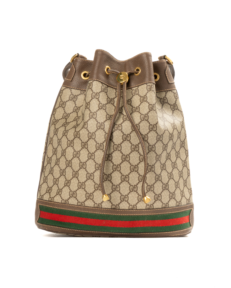 Gucci Bucket Vintage Large GG Supreme Marrone