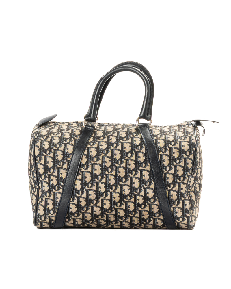 Dior Boston Vintage Medium Trotter Blu