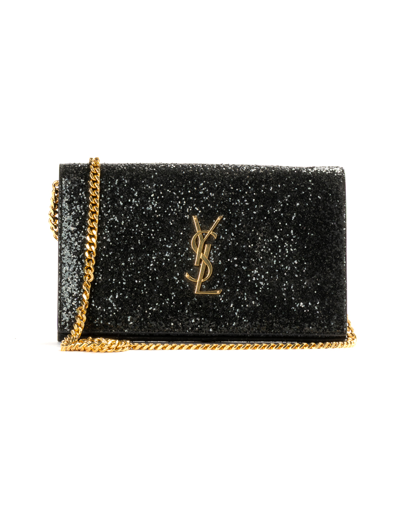 Saint Laurent Kate Medium Glitter Nera