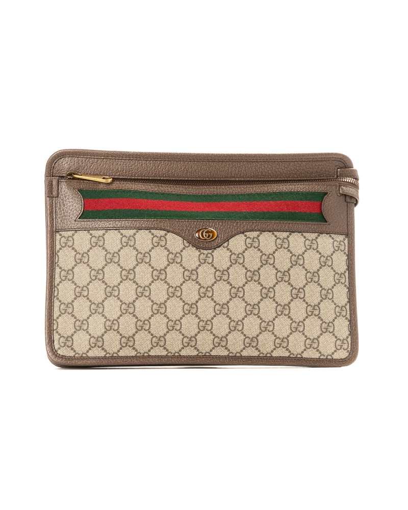 Gucci Clutch Ophidia Vintage GG Supreme Marrone