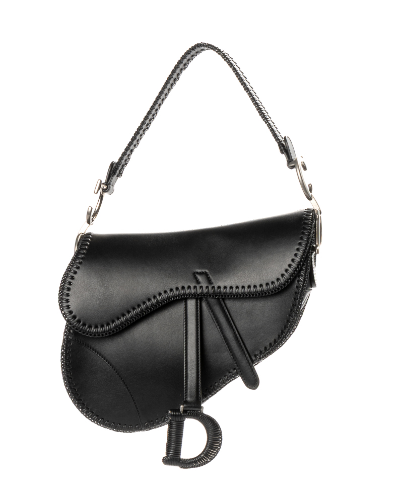 Dior Saddle Strap Medium Impunture Nera