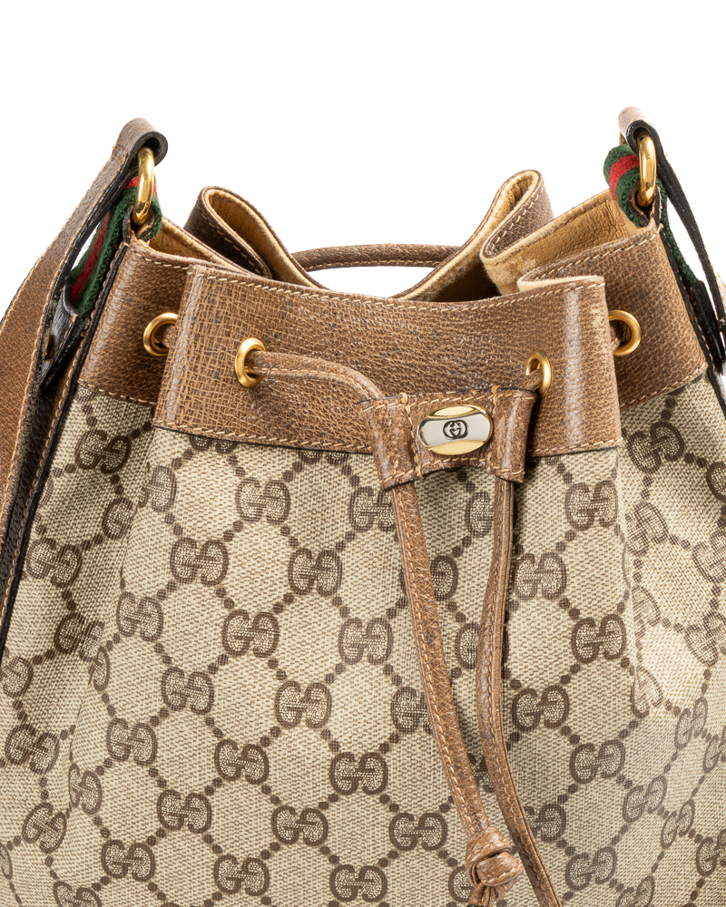 Alternative view of Gucci Bucket Vintage Small GG Supreme Marrone