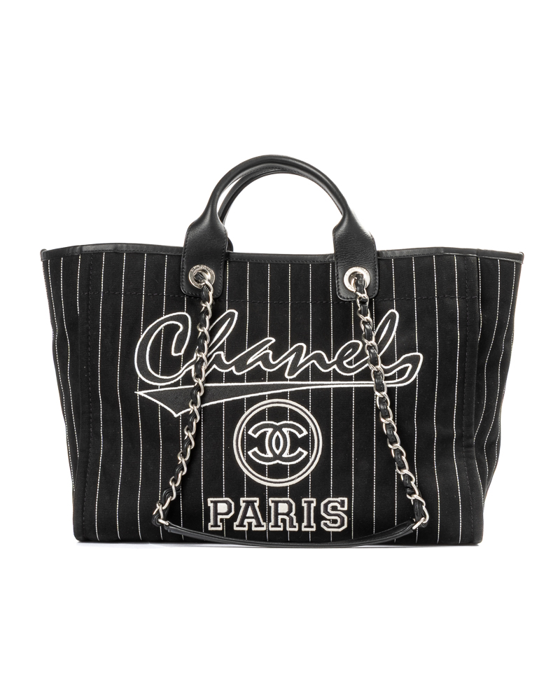 Chanel Deauville College Medium Nera