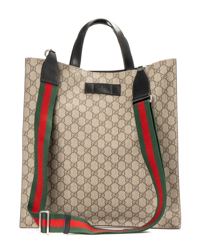Gucci Tote Vertical GG Supreme Nera