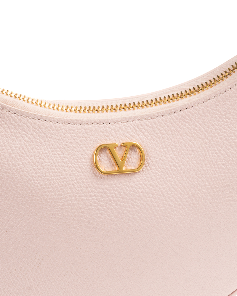 Alternative view of Valentino Hobo VLogo Mini Granulata Rosa