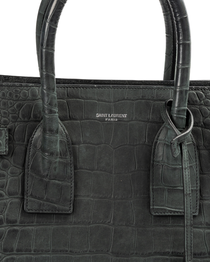 Alternative view of Saint Laurent Sac De Jour Small Cocco Opaca Verde Scuro