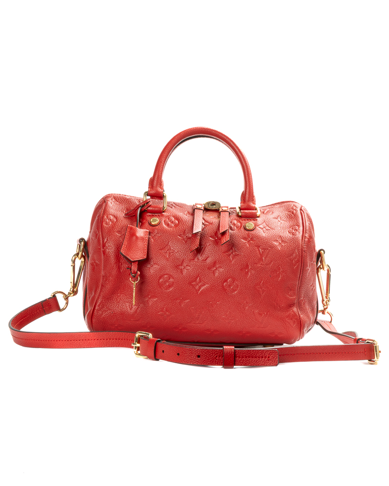 Louis Vuitton Speedy 25 Bandouliere Empreinte Rossa