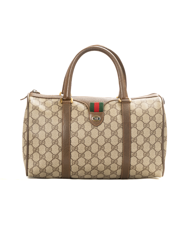 Gucci Boston Vintage Web GG Supreme Marrone