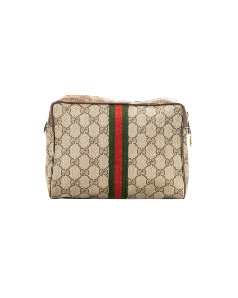 Gucci Clutch Small Web GG Supreme Marrone