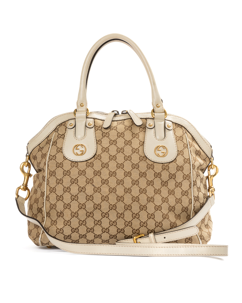 Gucci Scarlett Shopper Medium GG Supreme Bianca