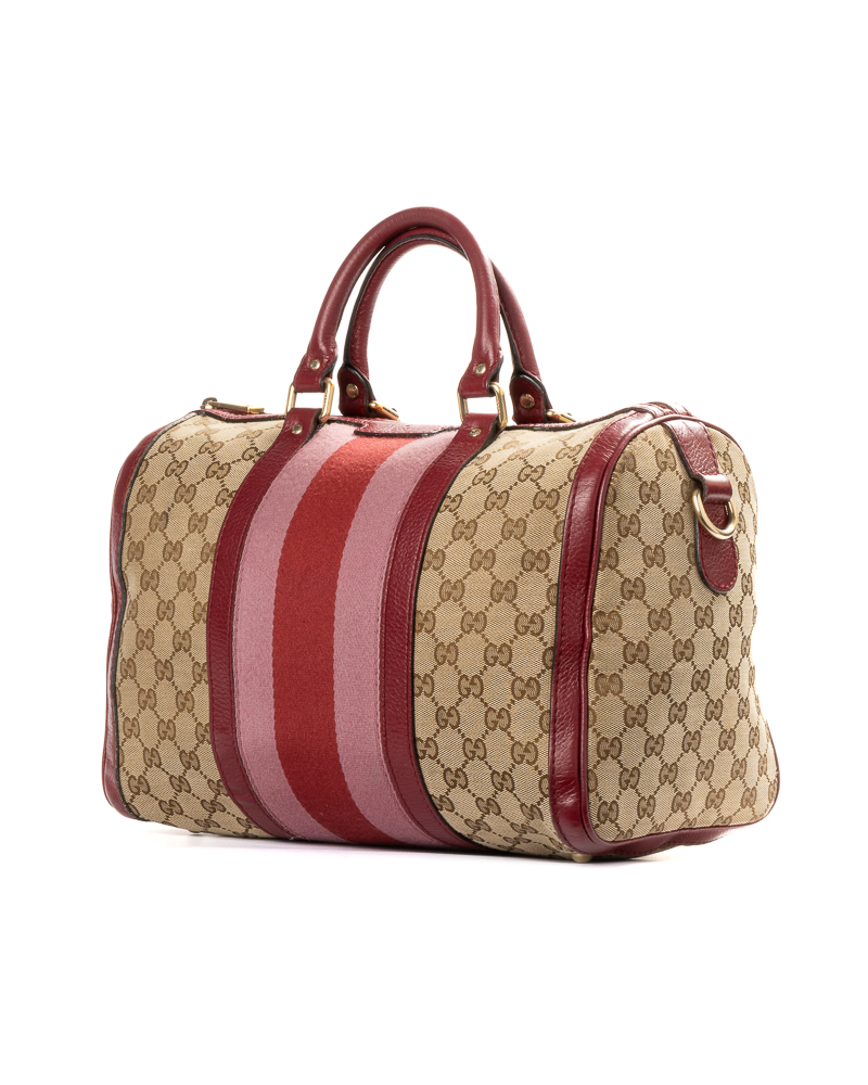 Alternative view of Gucci Boston Medium Web GG Supreme Rosa