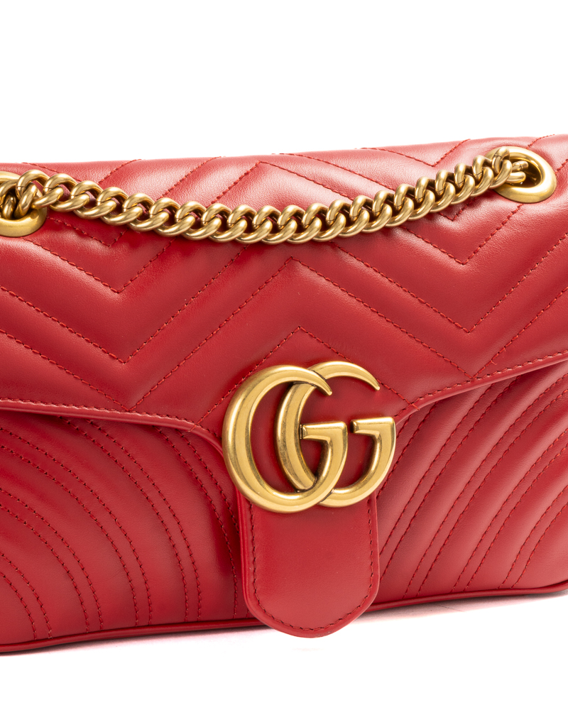 Alternative view of Gucci Marmont 26 Matelassè Rossa