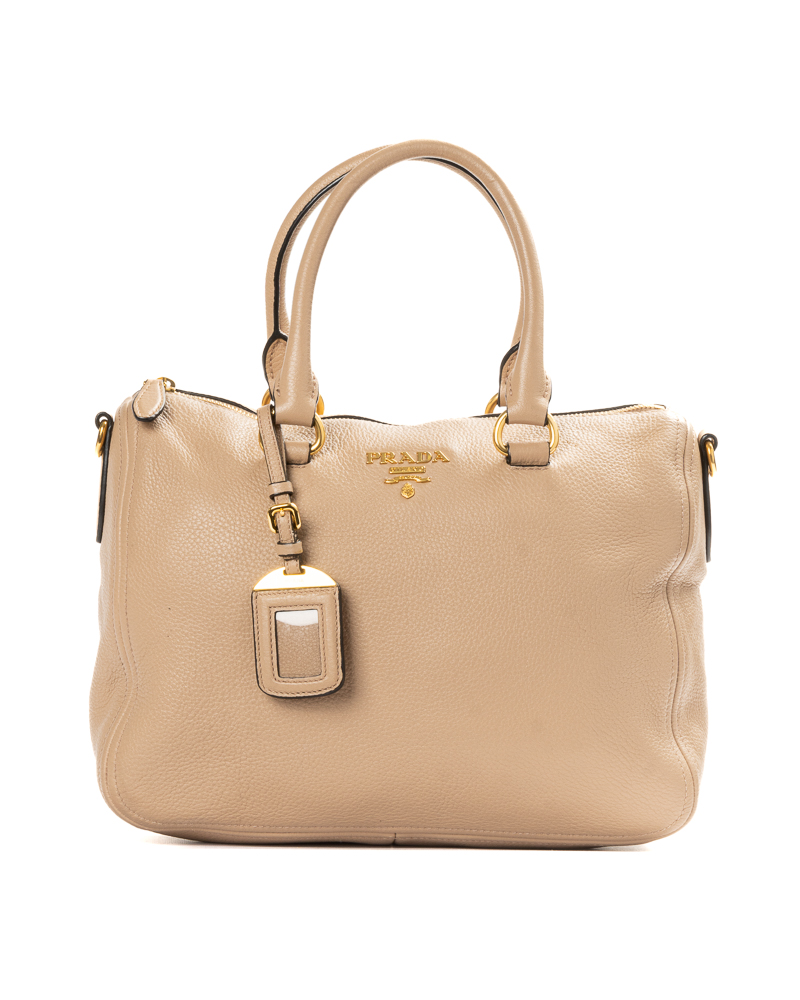 Prada Bauletto Medium Granulata Beige
