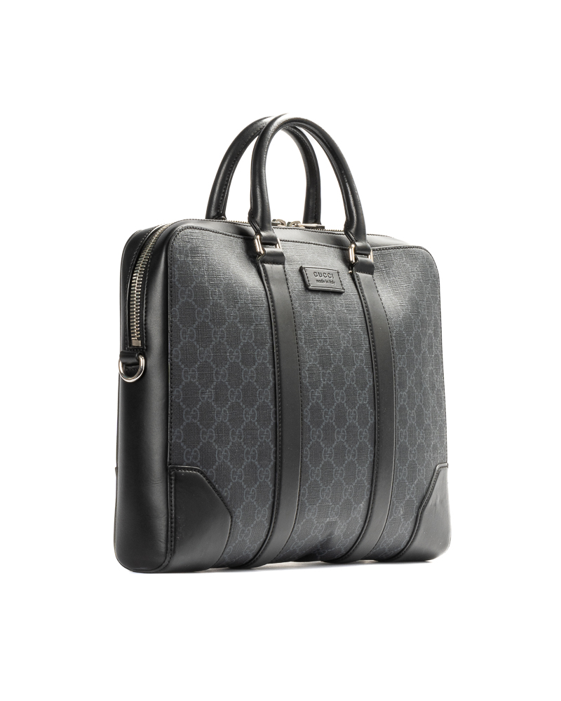 Alternative view of Gucci Portadocumenti Medium Web GG Supreme Nero