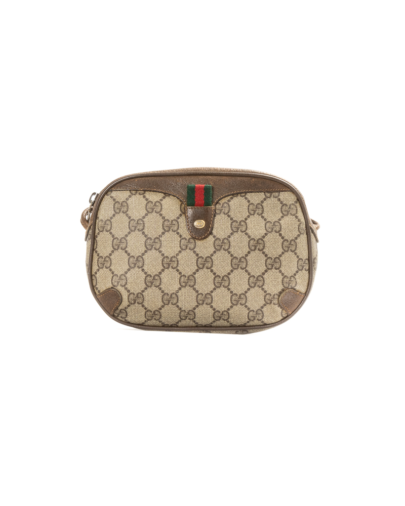 Gucci Camera Bag Round GG Supreme Marrone