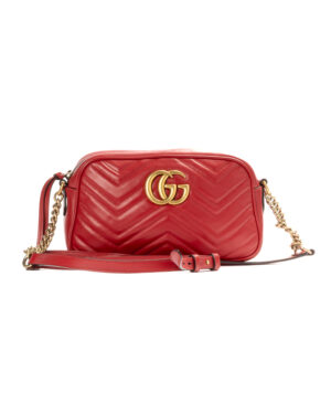 Gucci Camera Bag Marmont Medium Matelassè Rossa