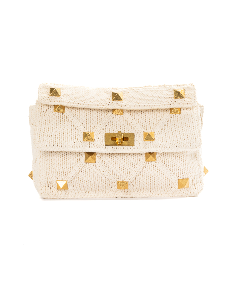 Alternative view of Valentino Roman Stud Large Knitted Ivory