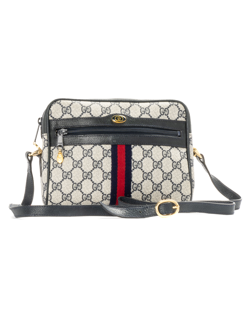 Gucci Camera Bag Vintage Web GG Supreme Blu