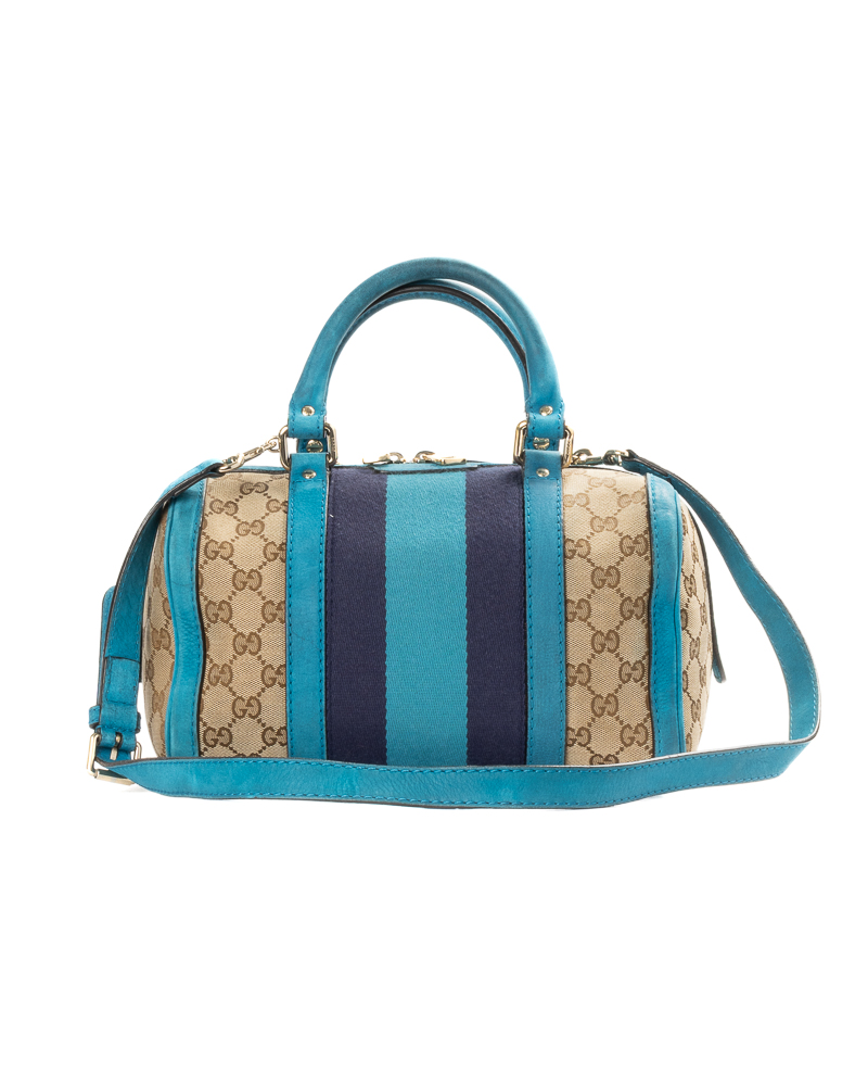 Gucci Boston Small Web GG Supreme Blu