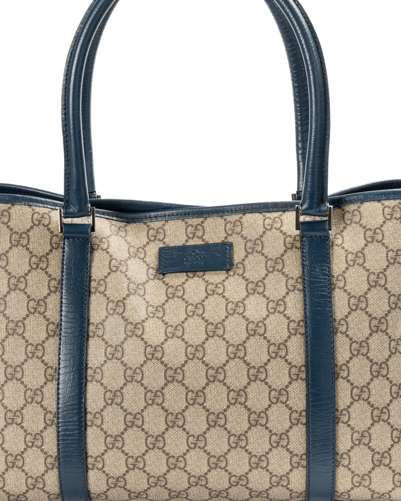 Alternative view of Gucci Tote Rectangular Medium GG Supreme Blu