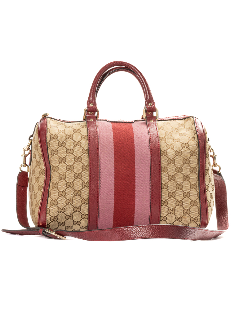 Gucci Boston Medium Web GG Supreme Rosa