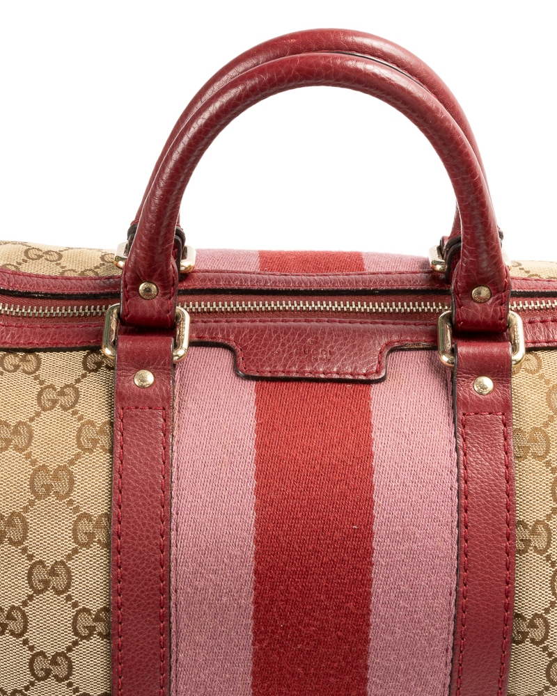 Alternative view of Gucci Boston Medium Web GG Supreme Rosa