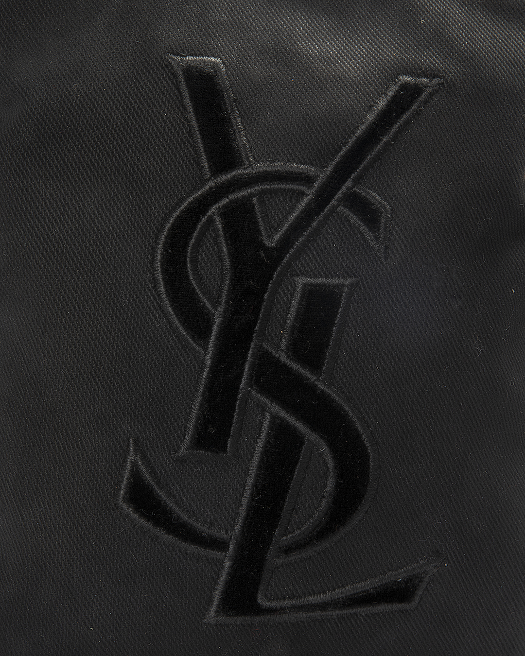 Alternative view of Yves Saint Laurent Tracolla Logo Vintage Tessuto Nero